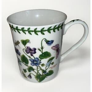 Portmeirion Botanic Garden Sweet Violet Mug Cup Floral Butterfly Coffee Tea